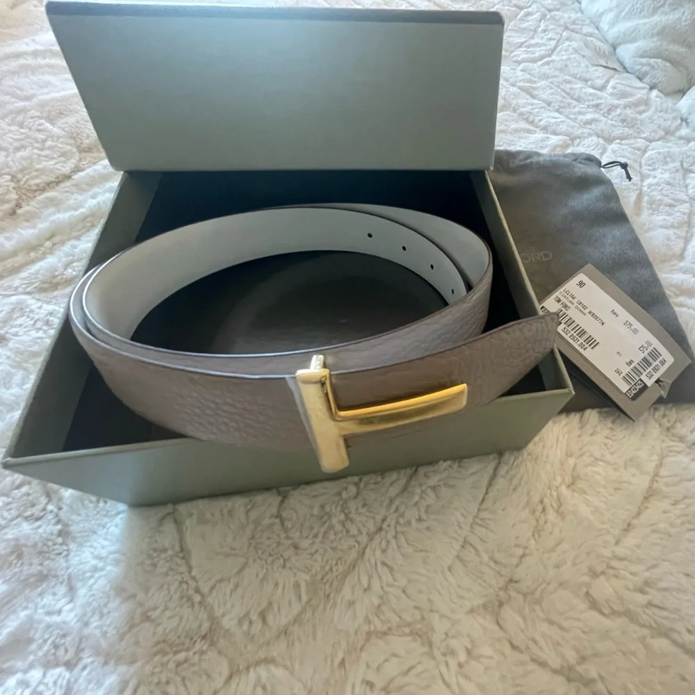 T-buckle leather belt - Picture 3 of 8